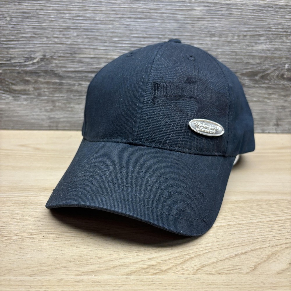 Universal Studios Hat Cap Baseball Strap Back Black Theme Park Logo Mens